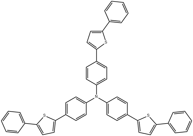 三[4-(5-苯基噻吩-2-基)苯基]胺 结构式