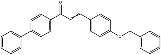 (2E)-3-[4-(benzyloxy)phenyl]-1-{[1,1-biphenyl]-4-yl}prop-2-en-1-one 结构式