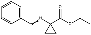 Cyclopropanecarboxylic acid, 1-[(phenylmethylene)amino]-, ethyl ester 结构式