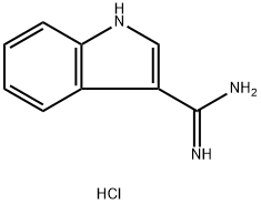 1H-吲哚-3-羧酰亚胺酰胺盐酸盐 结构式