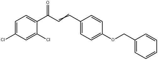 (2E)-3-[4-(benzyloxy)phenyl]-1-(2,4-dichlorophenyl)prop-2-en-1-one 结构式
