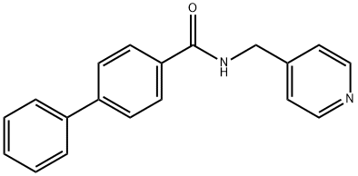 联苯-4-羧酸(吡啶-4-基甲基)-酰胺 结构式
