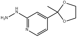 2-HYDRAZINYL-4-(2-METHYL-1,3-DIOXOLAN-2-YL)PYRIDINE 结构式