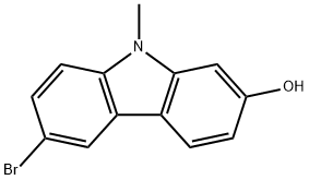 6-溴-9-甲基-2-羟基咔唑 结构式