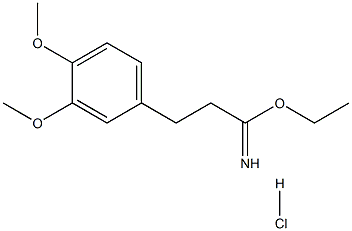 ethyl 2-(3,4-dimethoxyphenyl)ethanecarboximidate hydrochloride 结构式