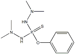 2-[(2,2-dimethylhydrazinyl)-phenoxyphosphinothioyl]-1,1-dimethylhydrazine 结构式