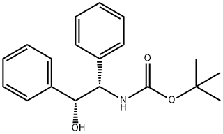 N-[(1S,2R)-2-hydroxy-1,2-diphenylethyl]-Carbamic acid 1,1-dimethylethyl ester 结构式