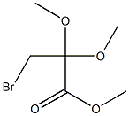 3-Bromo-2,2-dimethoxy-propionic acid methyl ester 结构式