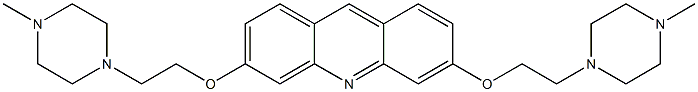 Acridine, 3,6-bis[2-(4-methyl-1-piperazinyl)ethoxy]- 结构式