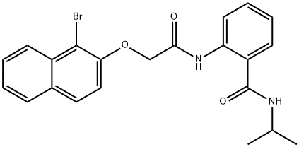 2-({[(1-bromo-2-naphthyl)oxy]acetyl}amino)-N-isopropylbenzamide 结构式