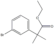 2-(3-Bromo-phenyl)-2-methyl-propionic acid ethyl ester 结构式