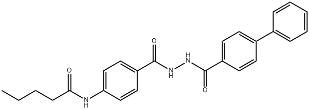 N-(4-{[2-(4-biphenylylcarbonyl)hydrazino]carbonyl}phenyl)pentanamide 结构式