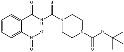 tert-butyl 4-{[(2-nitrobenzoyl)amino]carbonothioyl}-1-piperazinecarboxylate 结构式