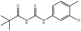 N-{[(3-chloro-4-methylphenyl)amino]carbonothioyl}-2,2-dimethylpropanamide 结构式