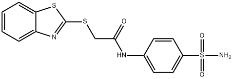 2-(benzo[d]thiazol-2-ylthio)-N-(4-sulfamoylphenyl)acetamide 结构式