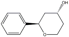 (2R,4R)-2-phenyloxan-4-ol 结构式