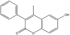 6-羟基-4-甲基-3-苯基-2H-色烯-2-酮 结构式