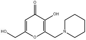 4H-Pyran-4-one, 3-hydroxy-6-(hydroxymethyl)-2-(1-piperidinylmethyl)- 结构式