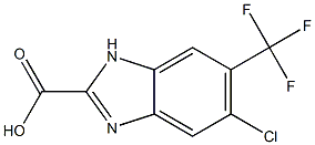 6-氯-5-(三氟甲基)苯并咪唑-2-甲酸 结构式