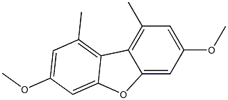 Dibenzofuran, 3,7-dimethoxy-1,9-dimethyl- 结构式