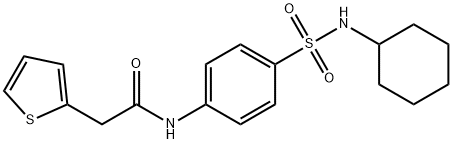 N-[4-(cyclohexylsulfamoyl)phenyl]-2-thiophen-2-ylacetamide 结构式