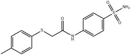 2-(4-methylphenyl)sulfanyl-N-(4-sulfamoylphenyl)acetamide 结构式