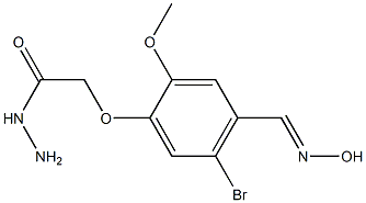 2-[5-bromo-4-[(E)-hydroxyiminomethyl]-2-methoxyphenoxy]acetohydrazide 结构式