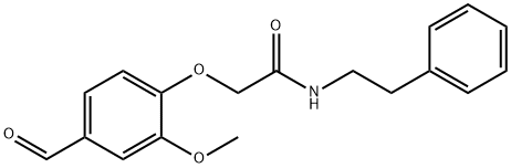 2-(4-甲酰基-2-甲氧基苯氧基)-N-苯乙基乙酰胺 结构式