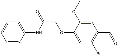 2-(5-溴-4-甲酰基-2-甲氧基苯氧基)-N-苯基乙酰胺 结构式