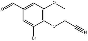 2-(2-溴-4-甲酰基-6-甲氧基苯氧基)乙腈 结构式