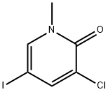 3-CHLORO-5-IODO-1-METHYL-1,2-DIHYDROPYRIDIN-2-ONE 结构式