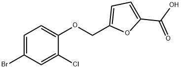 5-(4-溴-2-氯苯氧基甲基)呋喃-2-羧酸 结构式