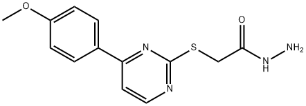 2-((4-(4-甲氧基苯基)嘧啶-2-基)硫代)乙酰肼 结构式