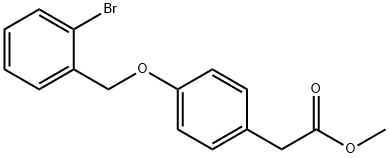 2-(4-((2-溴苄基)氧基)苯基)乙酸甲酯 结构式