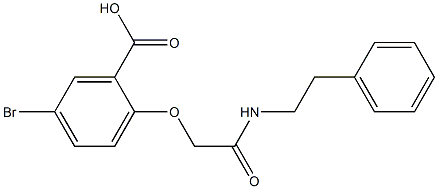 5-溴-2-(2-氧代-2-(苯乙氨基)乙氧基)苯甲酸 结构式