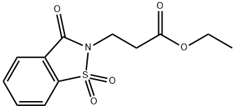 ethyl 3-(1,1-dioxido-3-oxo-1,2-benzothiazol-2(3H)-yl)propanoate 结构式