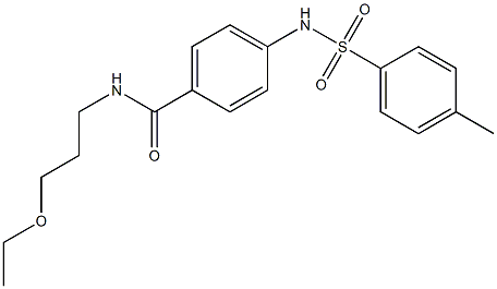 N-(3-ethoxypropyl)-4-[(4-methylphenyl)sulfonylamino]benzamide 结构式