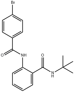 2-{[(4-bromophenyl)carbonyl]amino}-N-tert-butylbenzamide 结构式