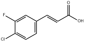 (E)-3-(4-氯-3-氟苯基)丙烯酸 结构式