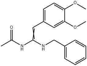 N-[1-(benzylamino)-2-(3,4-dimethoxyphenyl)vinyl]acetamide 结构式