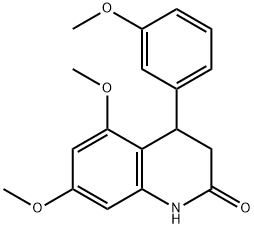 5,7-dimethoxy-4-(3-methoxyphenyl)-3,4-dihydro-1H-quinolin-2-one 结构式