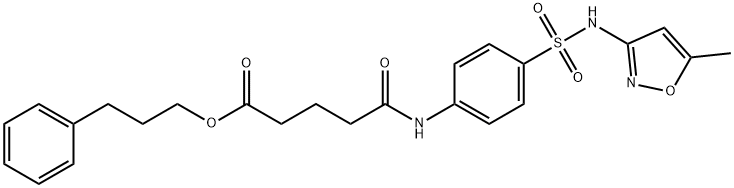 3-phenylpropyl 5-[(4-{[(5-methyl-3-isoxazolyl)amino]sulfonyl}phenyl)amino]-5-oxopentanoate 结构式