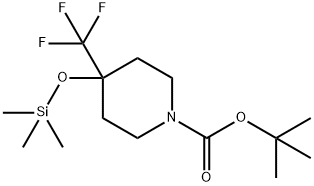 4-(三氟甲基)-4-((三甲基硅烷基)氧基)哌啶-1-羧酸叔丁酯 结构式