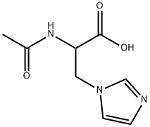 2-乙酰氨基-3-(1-咪唑基)丙酸 结构式