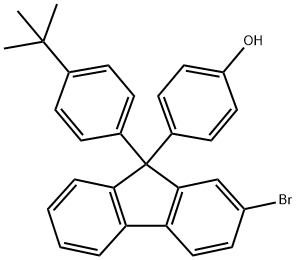 4-(2-溴-9-(4-叔丁基(苯基)-9H-芴-9-基)苯酚 结构式