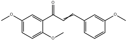 (2E)-1-(2,5-dimethoxyphenyl)-3-(3-methoxyphenyl)prop-2-en-1-one 结构式