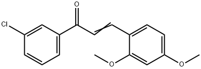 (2E)-1-(3-chlorophenyl)-3-(2,4-dimethoxyphenyl)prop-2-en-1-one 结构式