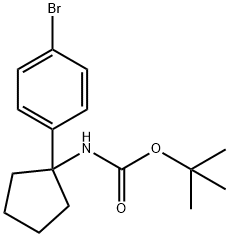 TERT-BUTYL (1-(4-BROMOPHENYL)CYCLOPENTYL)CARBAMATE 结构式