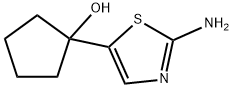 1-(2-氨基噻唑-5基)-1-环戊醇 结构式