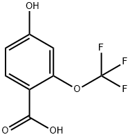 4-羟基-2-三氟甲氧基苯甲酸 结构式